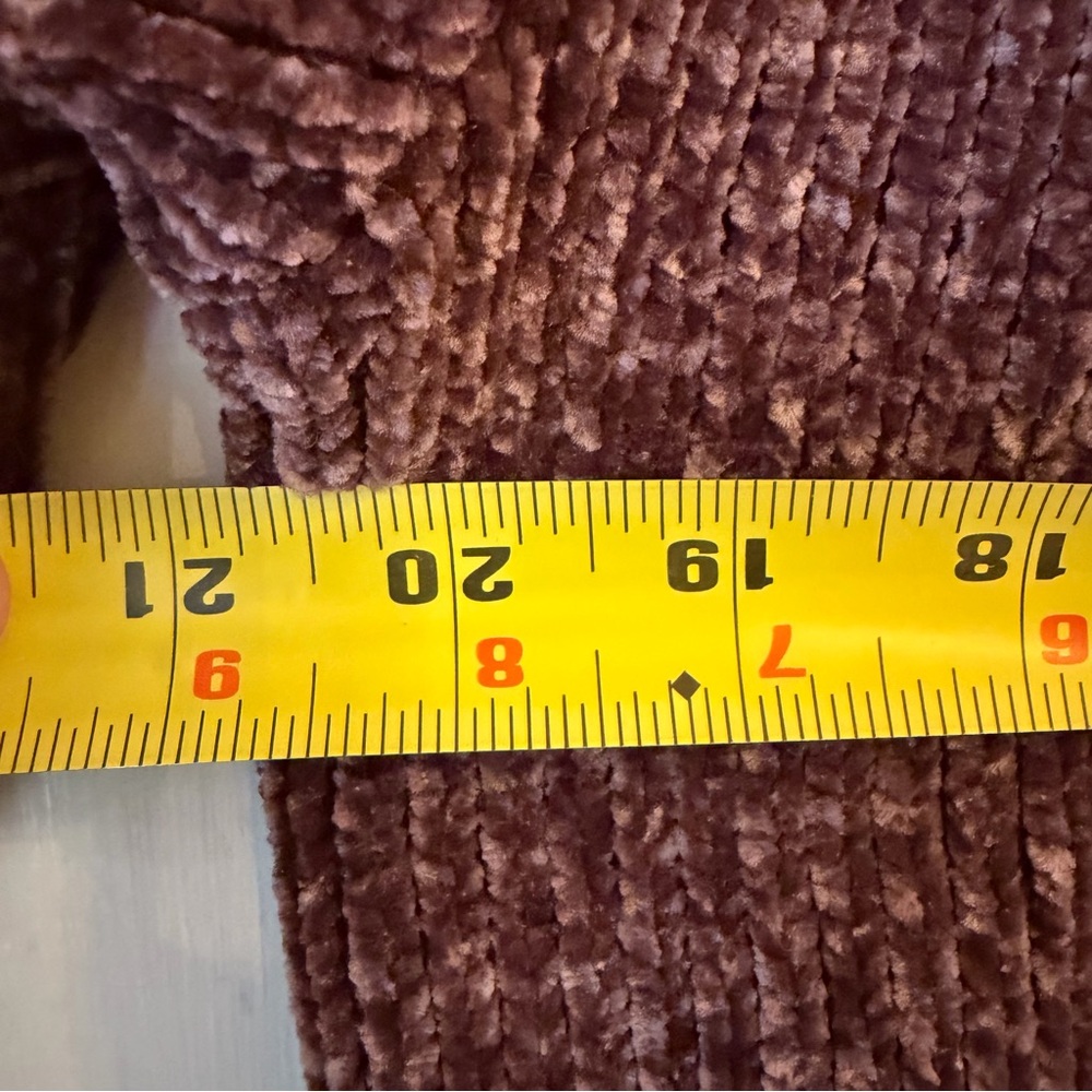 CALIA Dark Purple Crew Neck Sweater, Open Shoulders, Size Large - Picture 7 of 8